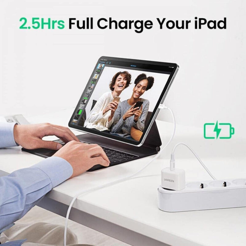 Carregador Ugreen CD241 Micro Usb Tipo C PD 20W Branco