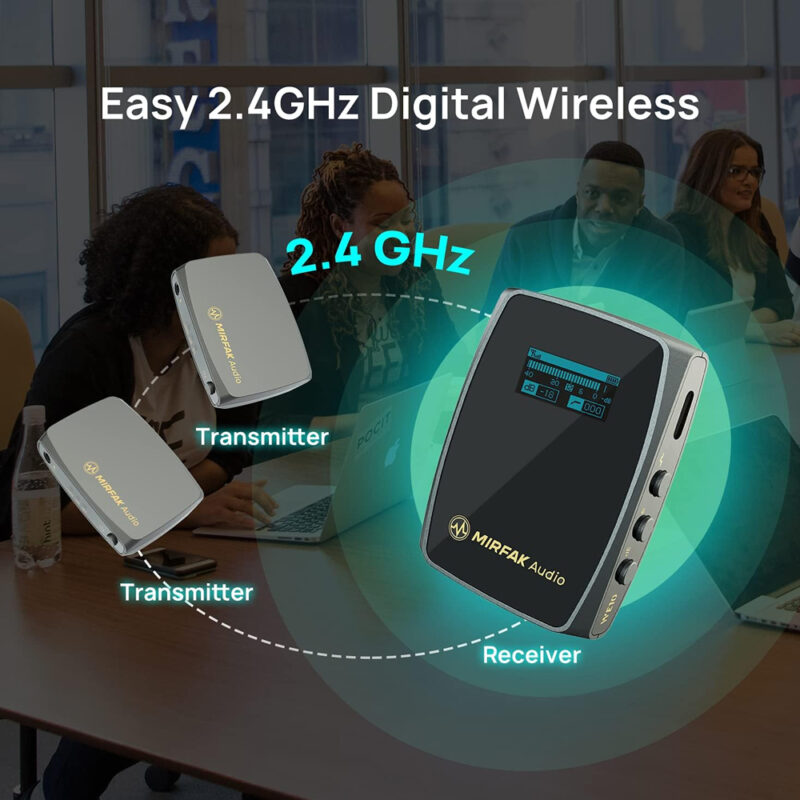 Microfone Lapela 2.4Ghz Mirfak We10 Pro Câmera/Celular Preto