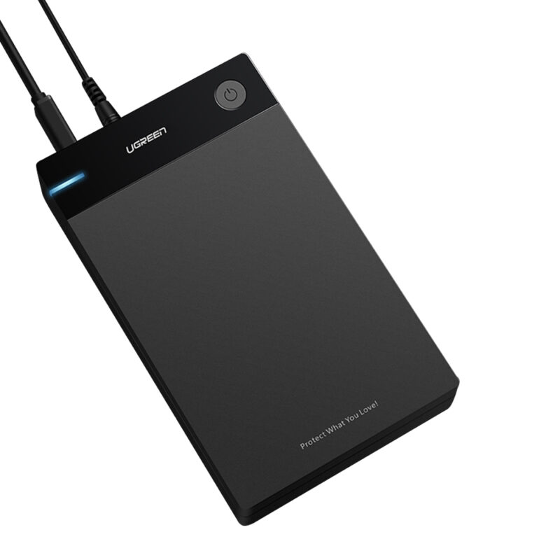 Case Externa Usb 3.0 Ugreen p Hdd Sata 3.5 pol 5Gbps Preta
