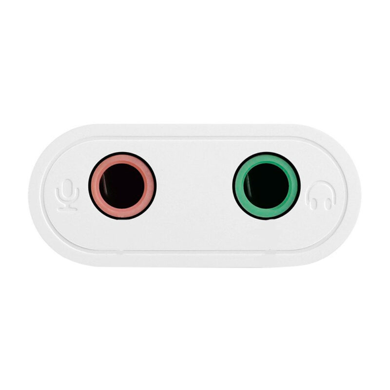 Adaptador de Áudio Externo Ugreen 2 em 1 Usb 2.0 Branco
