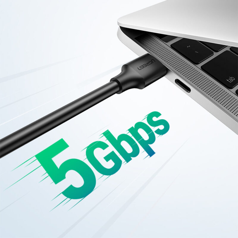 Cabo Usb 3.0 Macho para Macho Ugreen Tipo A 2 Metros Preto