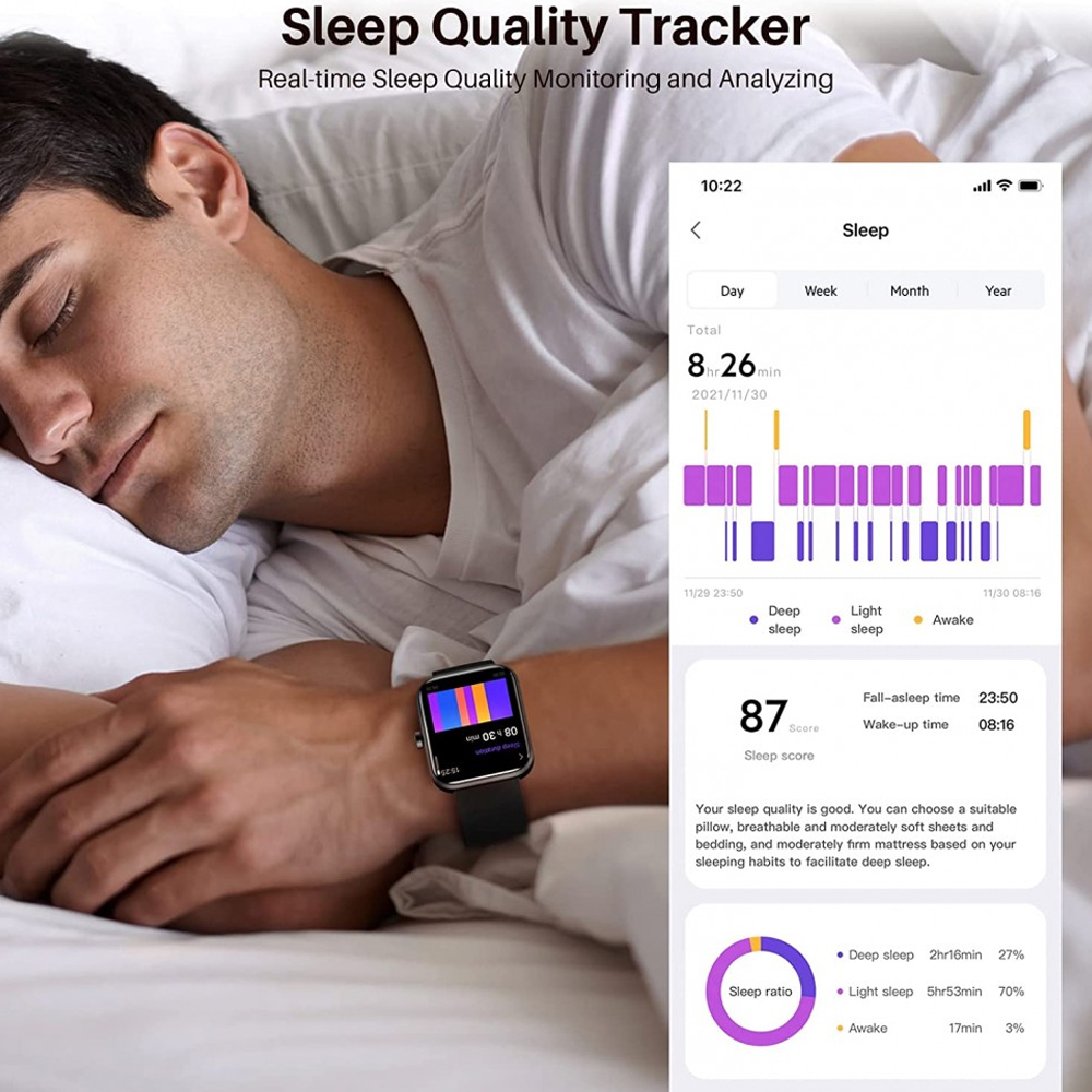 Relógio Smartwatch Tozo S2 Tela Hd de 1.69 pol. Preto