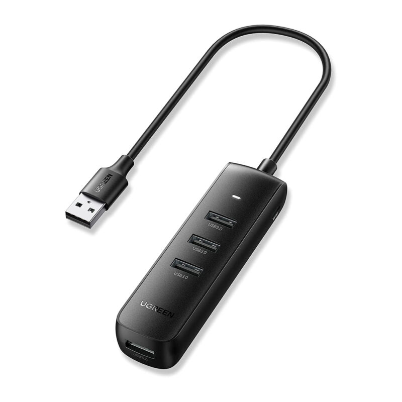 Ugreen Hub Adaptador Usb 3.0 com Porta Alimentação Micro Usb