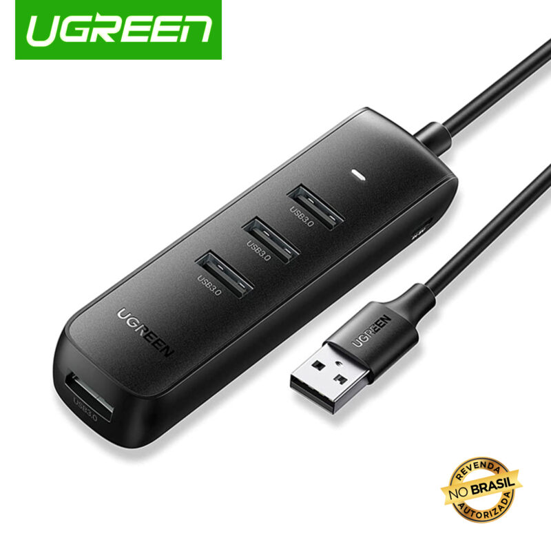 Ugreen Hub Adaptador Usb 3.0 com Porta Alimentação Micro Usb