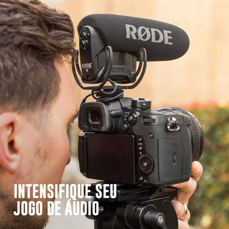 Microfone Shotgun Rode VideoMic Pro para Câmera Preto