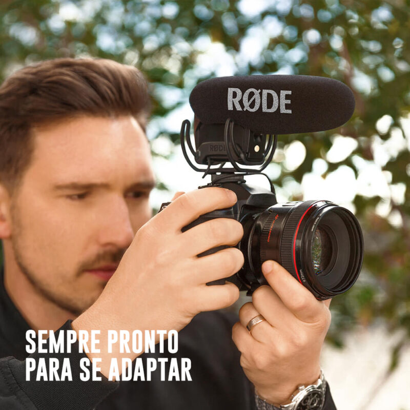 Microfone Shotgun Rode VideoMic Pro para Câmera Preto