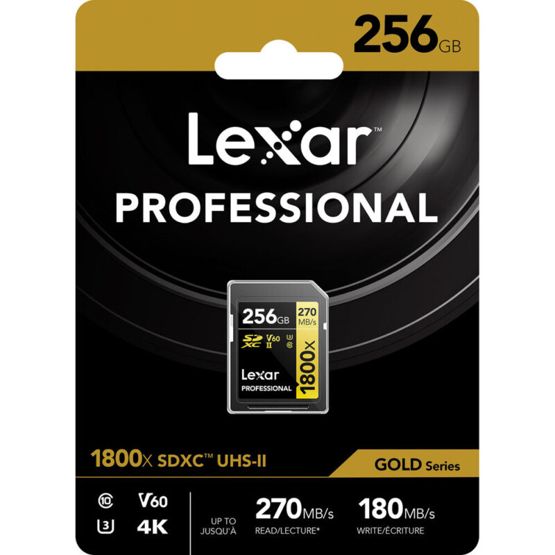 Cartão de Memória Lexar 256gb Cartão Sd Professional 270Mbs