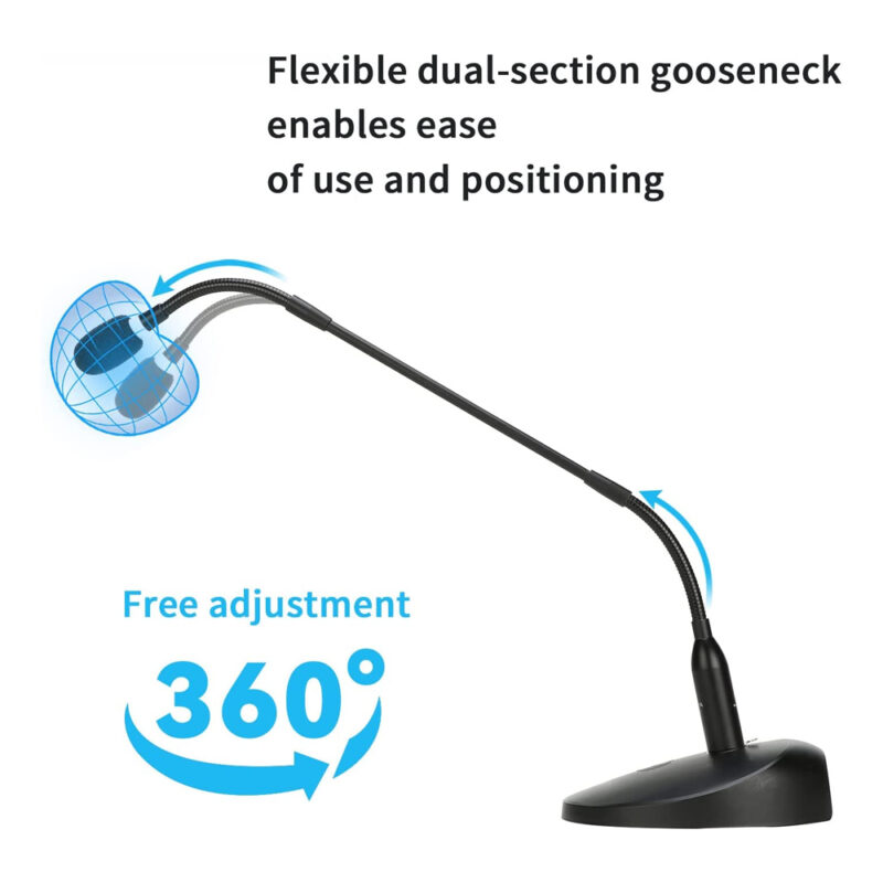Microfone de Mesa Boya Gooseneck Video Conferencia Streaming