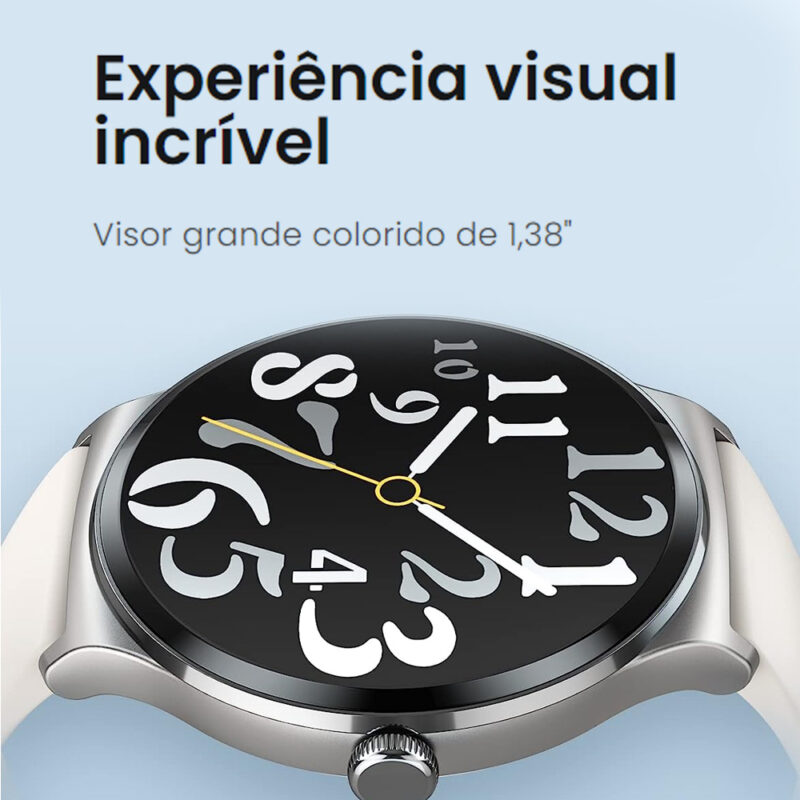 Smartwatch Haylou Solar Lite Android Ios Tela 1.38 pol Prata