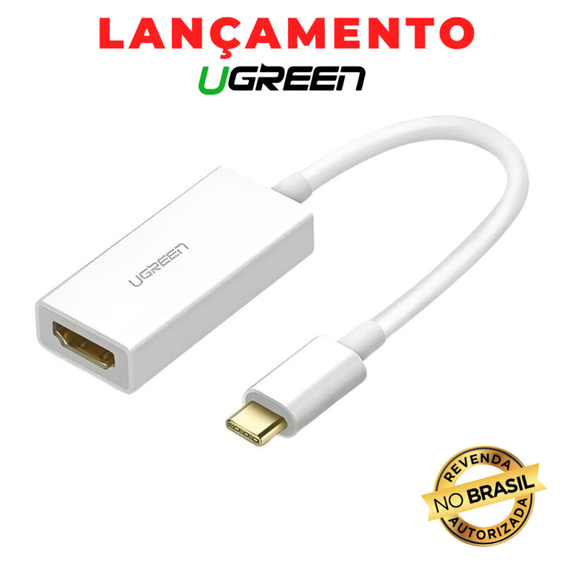 Cabo Adaptador Ugreen Usb C Macho para Hdmi Fêmea Branco