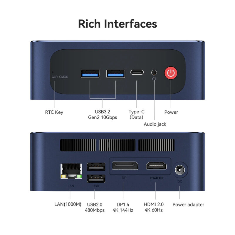 Mini Pc Beelink Sei 12 1Tb 16gb Intel Core i5 12450H 220V
