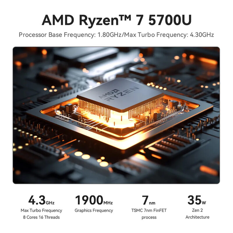 Mini Pc Beelink Ser5 Pro 500gb 16gb Ram Ryzen 7 5700U 220V