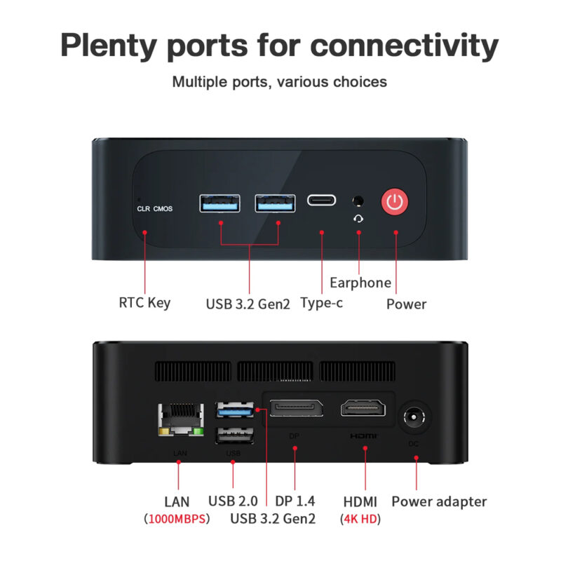 Beelink Mini Pc 500gb 16gb Ram Amd Ryzen 5 5560U Wifi 6