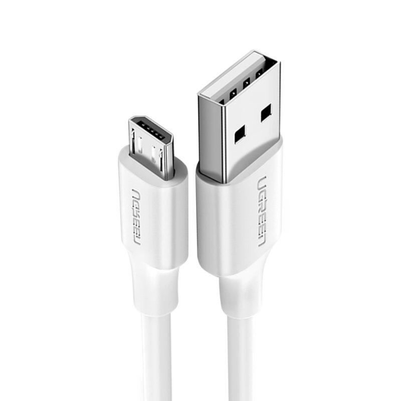 Cabo Usb 2.0 para Micro Usb Ugreen Macho 1 Metros Branco