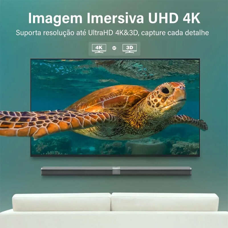 Cabo Displayport Macho Ugreen Suporta 4k/60hz 2 Metros Preto