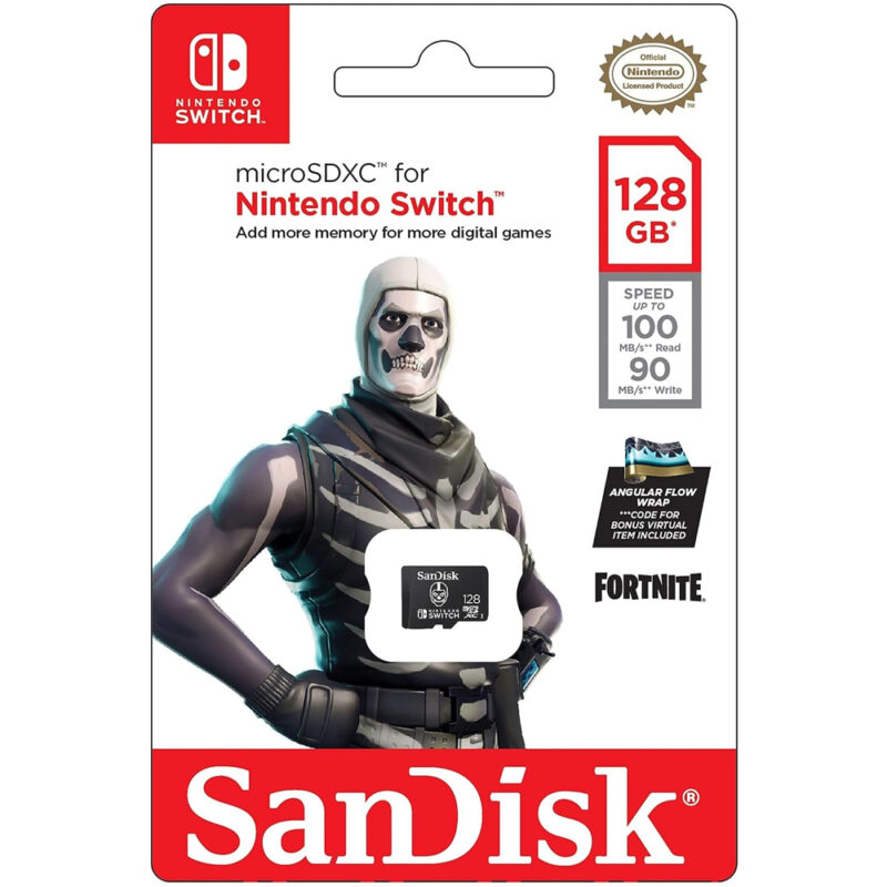 Cartão de Memória Micro Sd Sandisk 128gb p/Nintendo 100Mbs