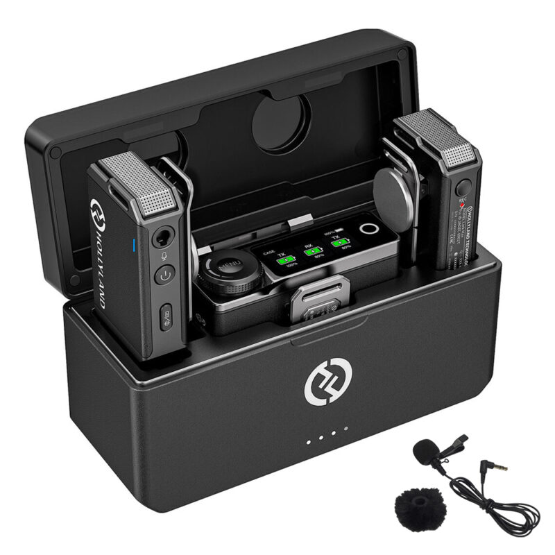 Sistema Microfone Sem Fio Hollyland Lark Max Duo Lapela 2.4G