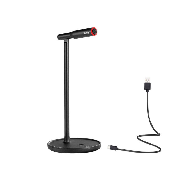 Microfone de Mesa Boya By-cm1 Pc para Estúdio Stream Preto