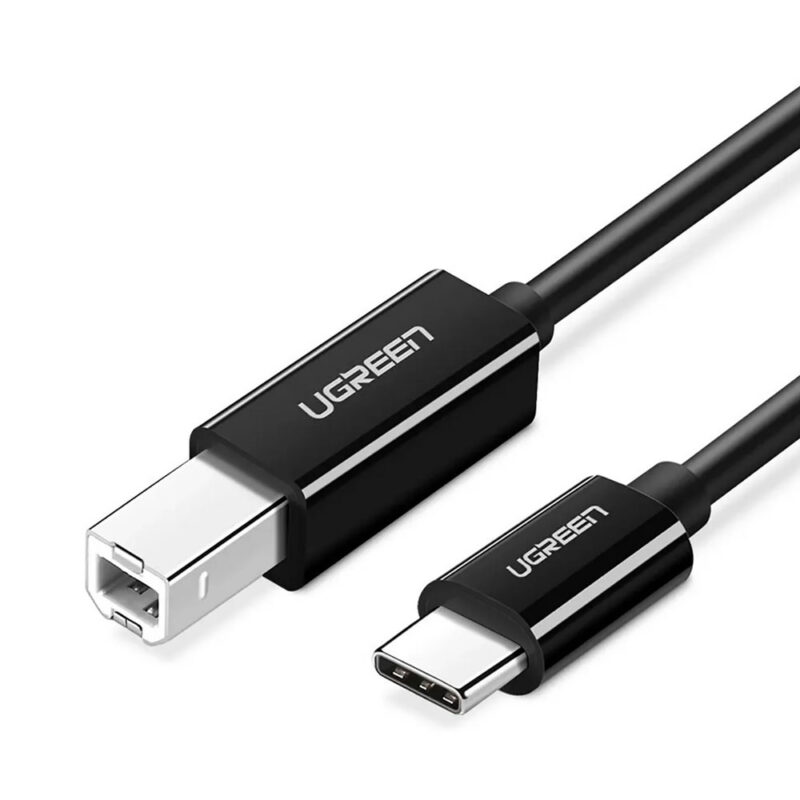 Cabo Impressora Ugreen Usb C p/Usb B Macho 1 Metro Preto