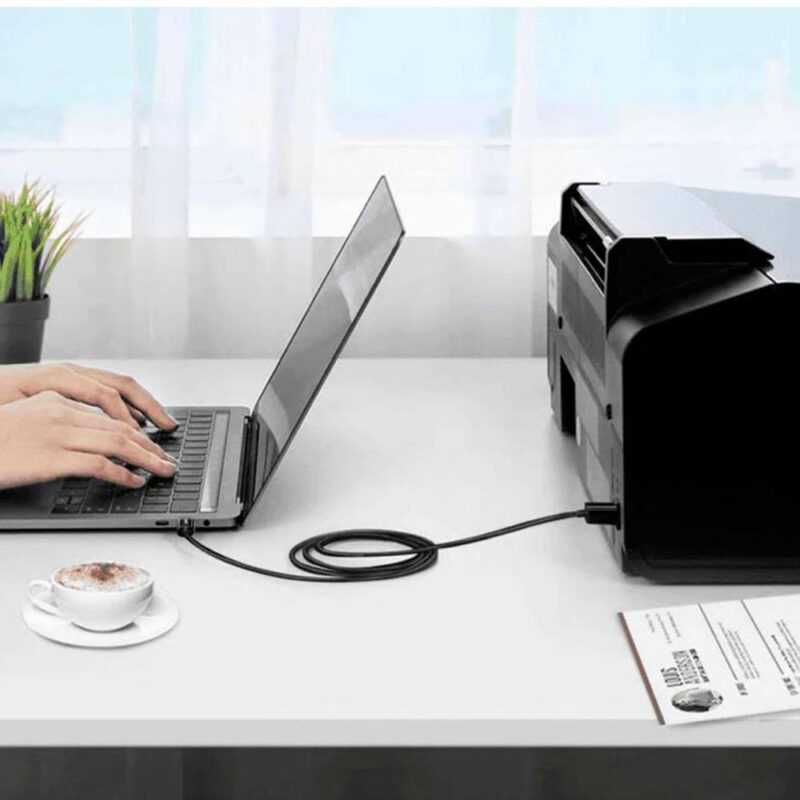 Cabo Impressora Ugreen Usb C p/Usb B Macho 1 Metro Preto