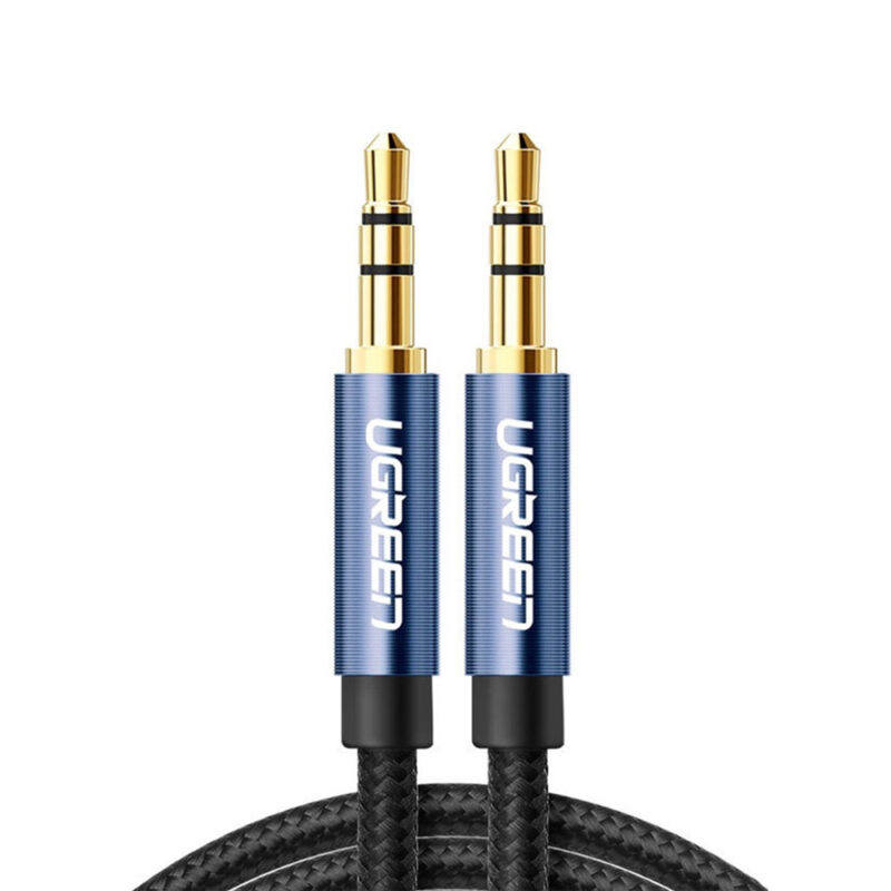 Cabo de Áudio Estéreo Ugreen 3.5mm Macho 2 Metros Preto