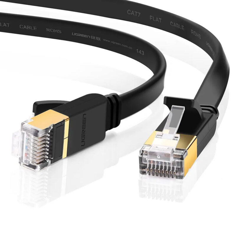 Cabo de Rede Ugreen Cabo Ethernet Rj45 Macho 50cm Preto