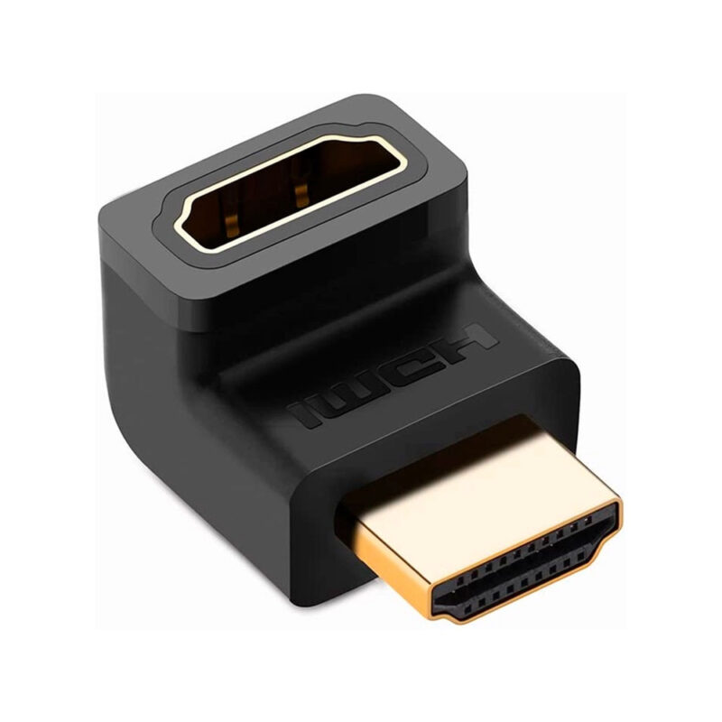 Adaptador de Vídeo Hdmi Ugreen Macho/Fêmea Angular Preto