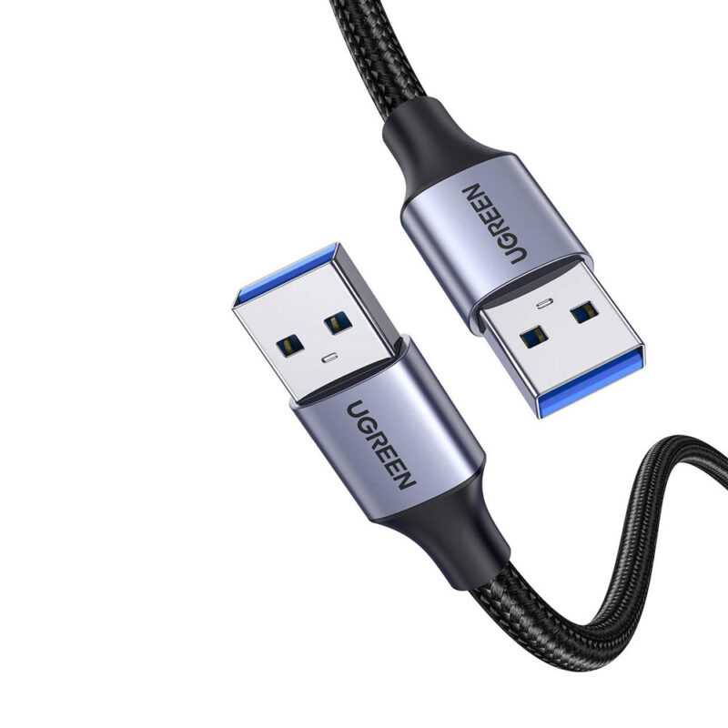 Cabo Usb 3.0 Ugreen Tipo A Macho/Macho 2 Metros Preto