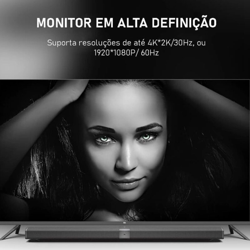 Cabo Mini Displayport Ugreen p/Hdmi Macho 4K 3 M Preto