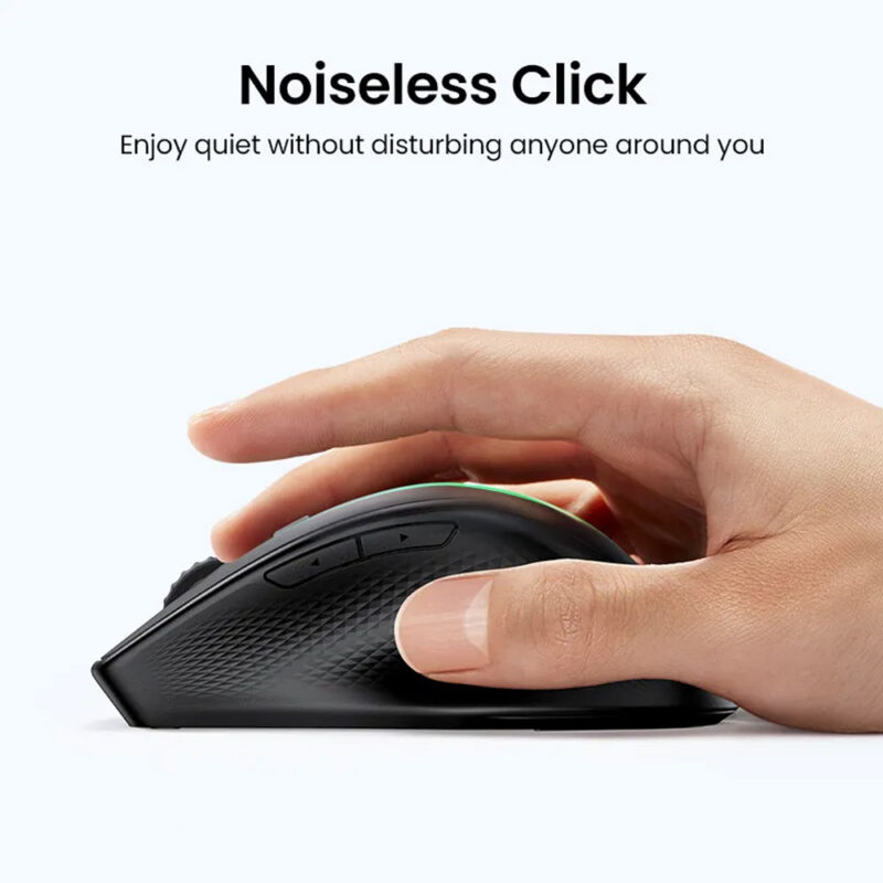 Mouse Bluetooth Sem Fio Ugreen Sensor 4000dpi 2,4G Preto