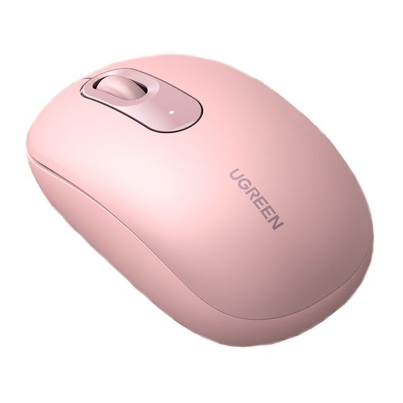 Mouse Bluetooth Sem Fio Ugreen 2400dpi 2,4GHz Rosa