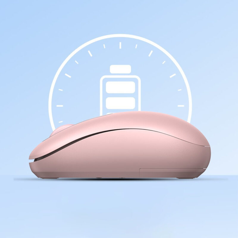 Mouse Bluetooth Sem Fio Ugreen 2400dpi 2,4GHz Rosa