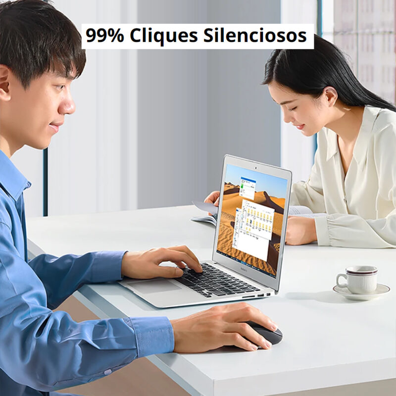 Mouse Bluetooth Sem Fio Ugreen 2400dpi 2,4GHz Azul Deep