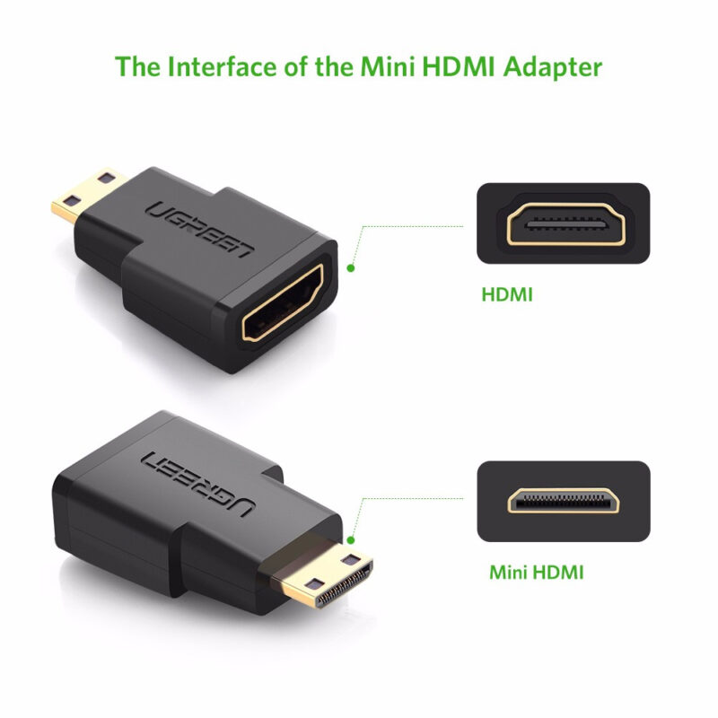 Adaptador Mini Hdmi Ugreen p/Hdmi 4k Macho-Fêmea Preto