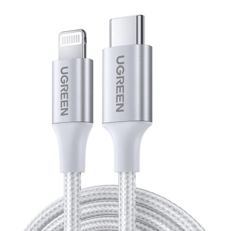 Cabo Usb C Ugreen p/Lightning Ios Mfi Macho 1Metro Prata