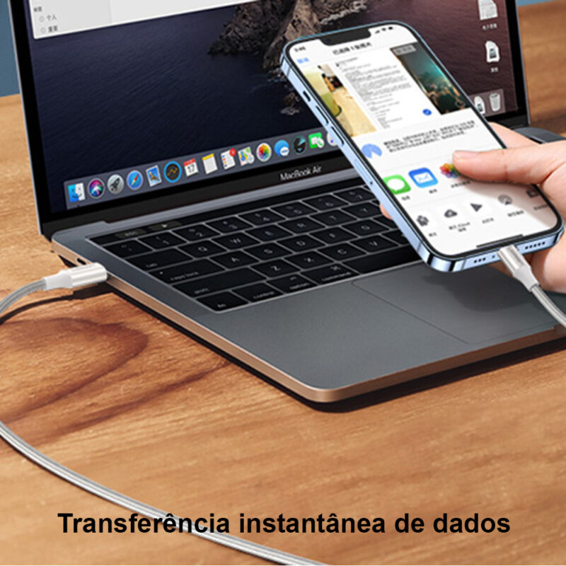 Cabo Usb C Ugreen p/Lightning Ios Mfi Macho 1Metro Prata