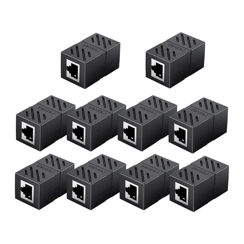 Adaptador Ugreen Acoplador RJ45 Fêmea Pacote 10un Preto