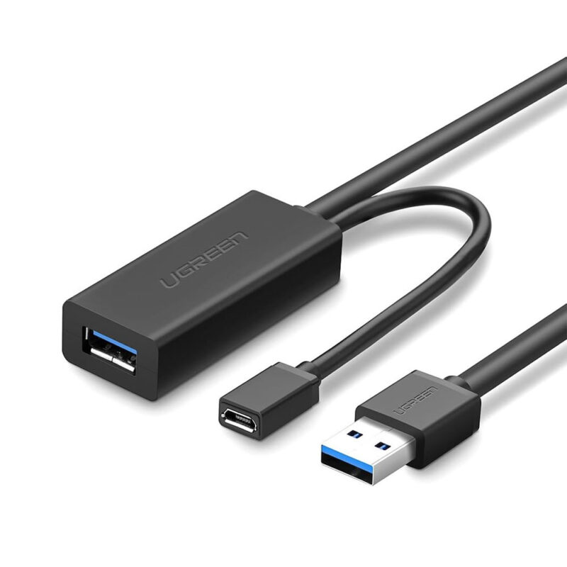 Cabo Extensor Ativo Ugreen Usb 3.0 Macho/Fêmea 5 M Preto