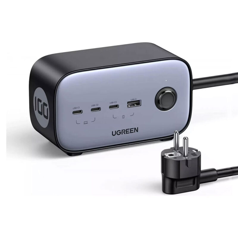 Carregador Ugreen DigiNest Pro 100W 2 Ac + Usb A/C Preto