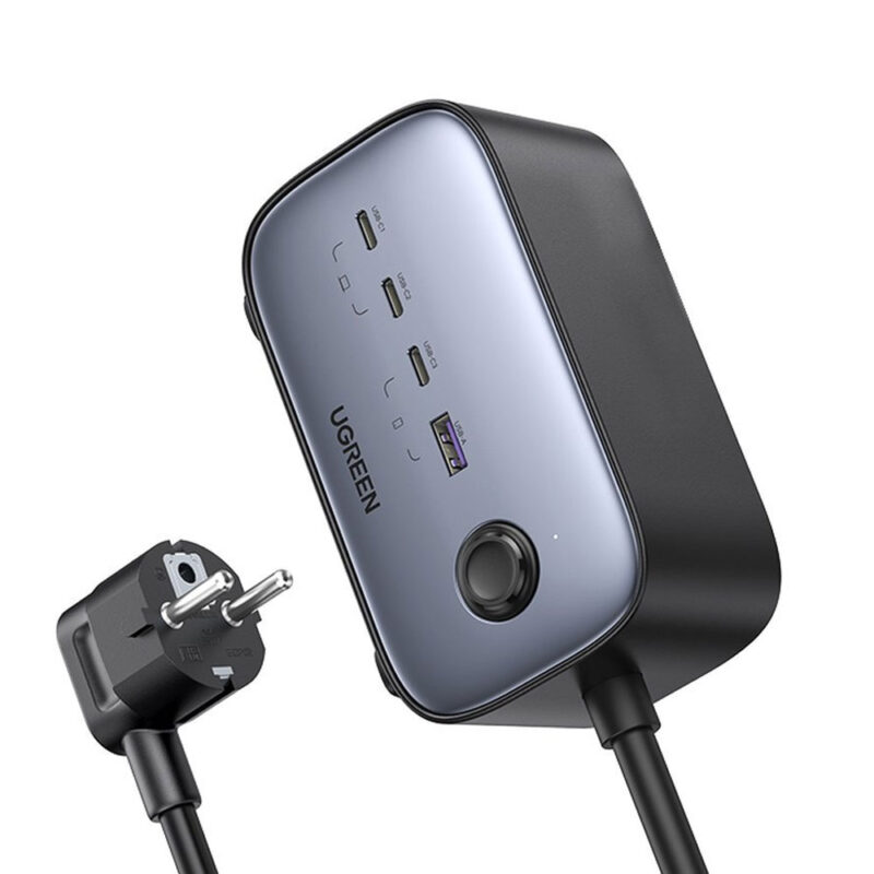 Carregador Ugreen DigiNest Pro 100W 2 Ac + Usb A/C Preto