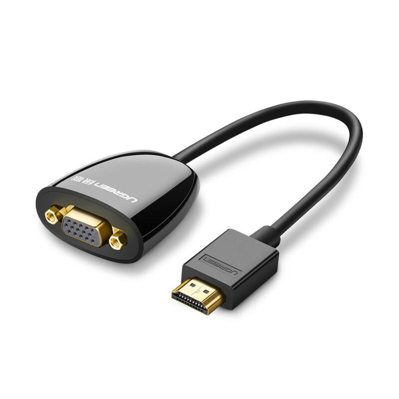 Adaptador Vídeo Hdmi/VGA Ugreen Sem Suporte Áudio Preto