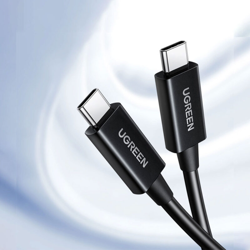 Cabo de Dados Ugreen Usb C Macho 8k-40Gbps 2Metros Preto