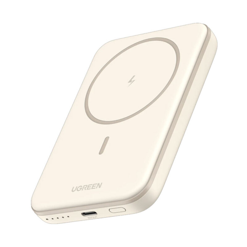 Power Bank Ugreen 5000mAh Carregador Sem Fio 15W Branco