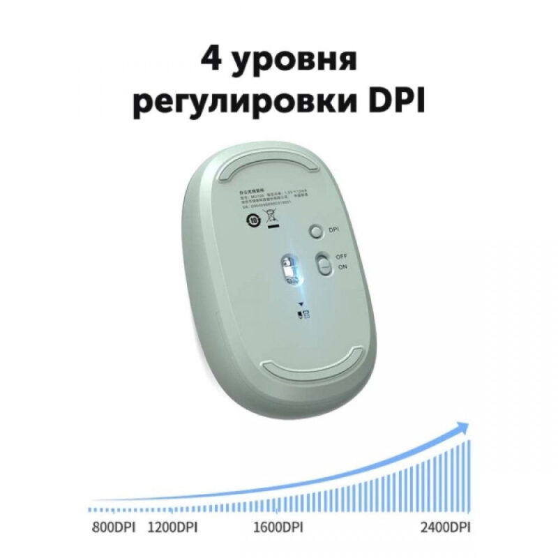Mouse Sem Fio Bluetooth Ugreen Wireless 2.4 GHz Verde