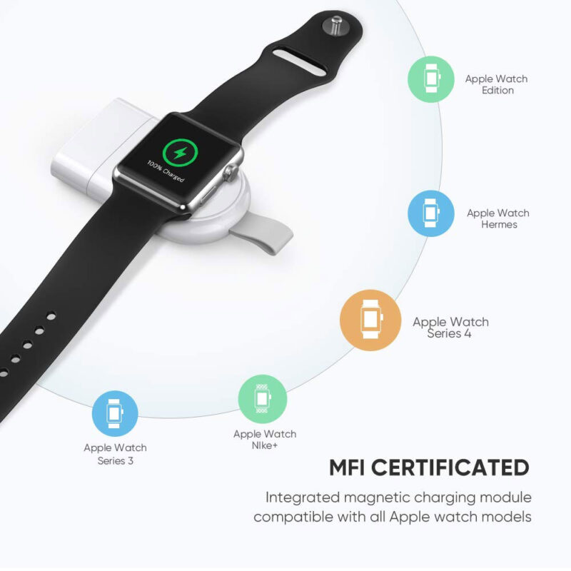 Carregador Sem Fio Ugreen Modulo p/Apple Watch Usb A  Branco