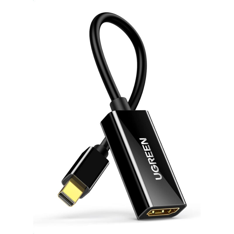 Adaptador Vídeo Ugreen Mini DP p/ Hdmi Fêmea 1080p Preto
