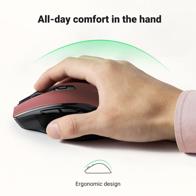Mouse Sem Fio Ugreen Mu006 Sensor 4000Dpi 2,4G Vermelho