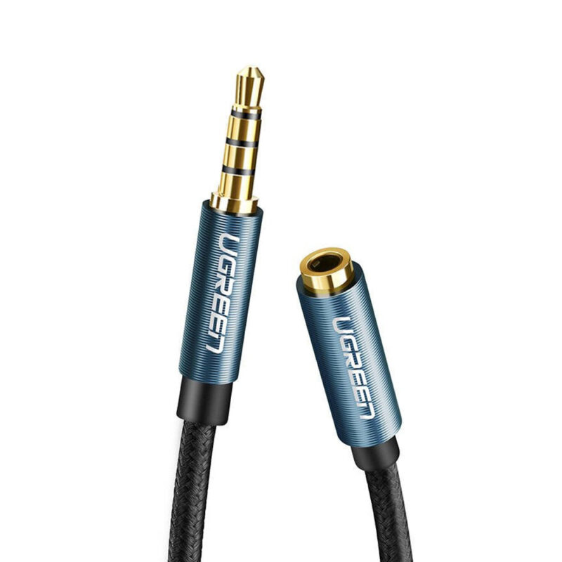 Cabo Extensor Áudio Ugreen 3.5mm Macho/Fêmea 1.5M Preto