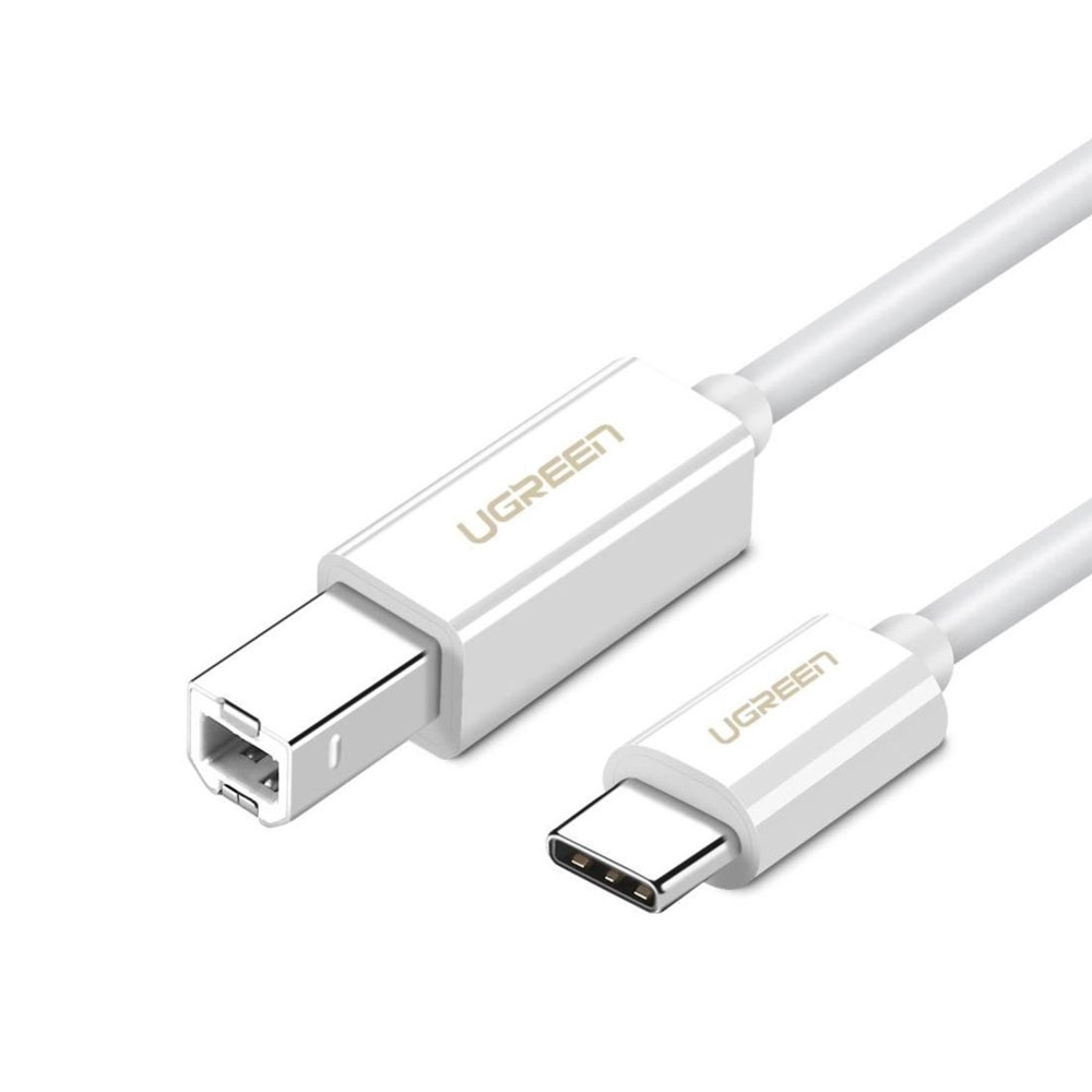 Cabo de Impressora Ugreen Usb A p/Usb C 1 Metro Branco