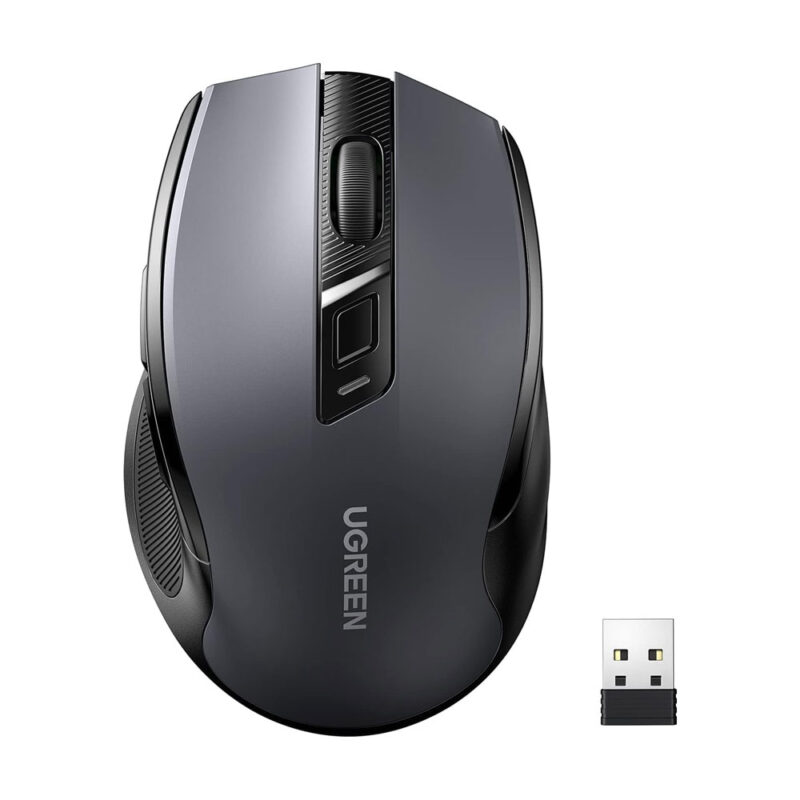 Mouse Bluetooth Sem Fio Ugreen Sensor 4000Dpi 2,4G Preto